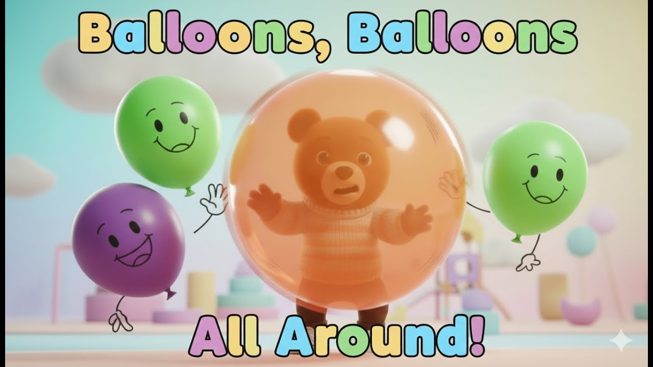 Balloons, Balloons All Around! 🎈 | Learn Colors with Shvili the Bear 🐻