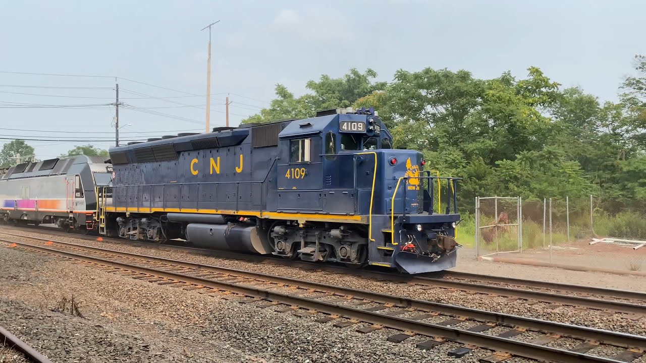 NJ Transit CNJ GP40PH-2 4109 On The Ex-CNJ Main (Raritan Valley Line) July 2021