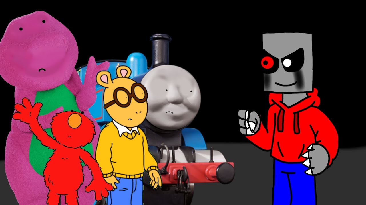 Arthur Thomas Barney and Elmo Reacts to @ghostdonald709 Blood and Hunated Trailler