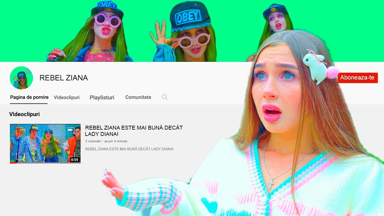 ZIANA ȘI-A CREAT PROPRIUL CANAL DE YOUTUBE! Ea vrea să fie mai cool decât Diana!