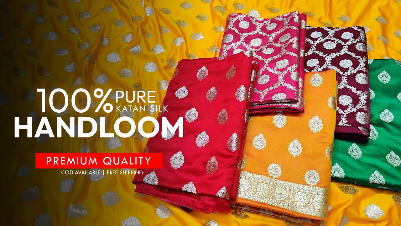 Handloom Variety! 100% Pure Katan Silk Banarasi Suit | Mohsin Textiles