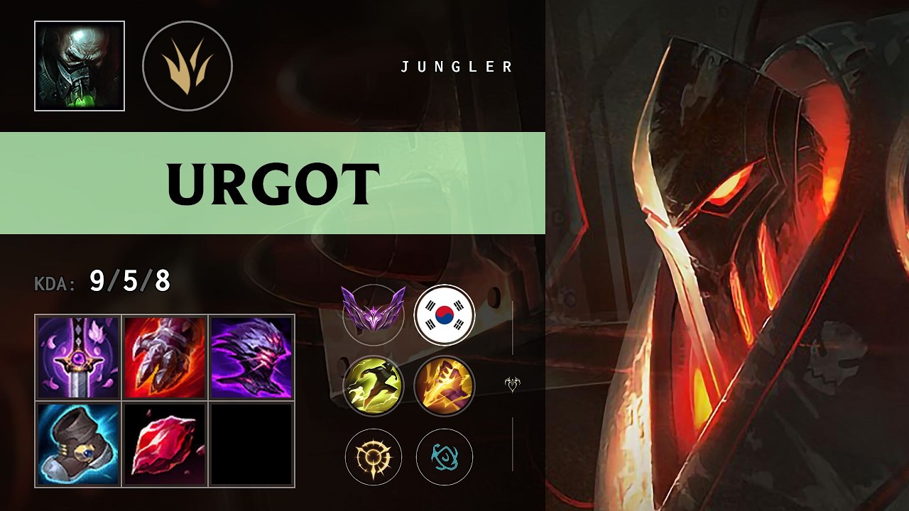Urgot Jungle vs Lee Sin - KR Master Patch 26.15