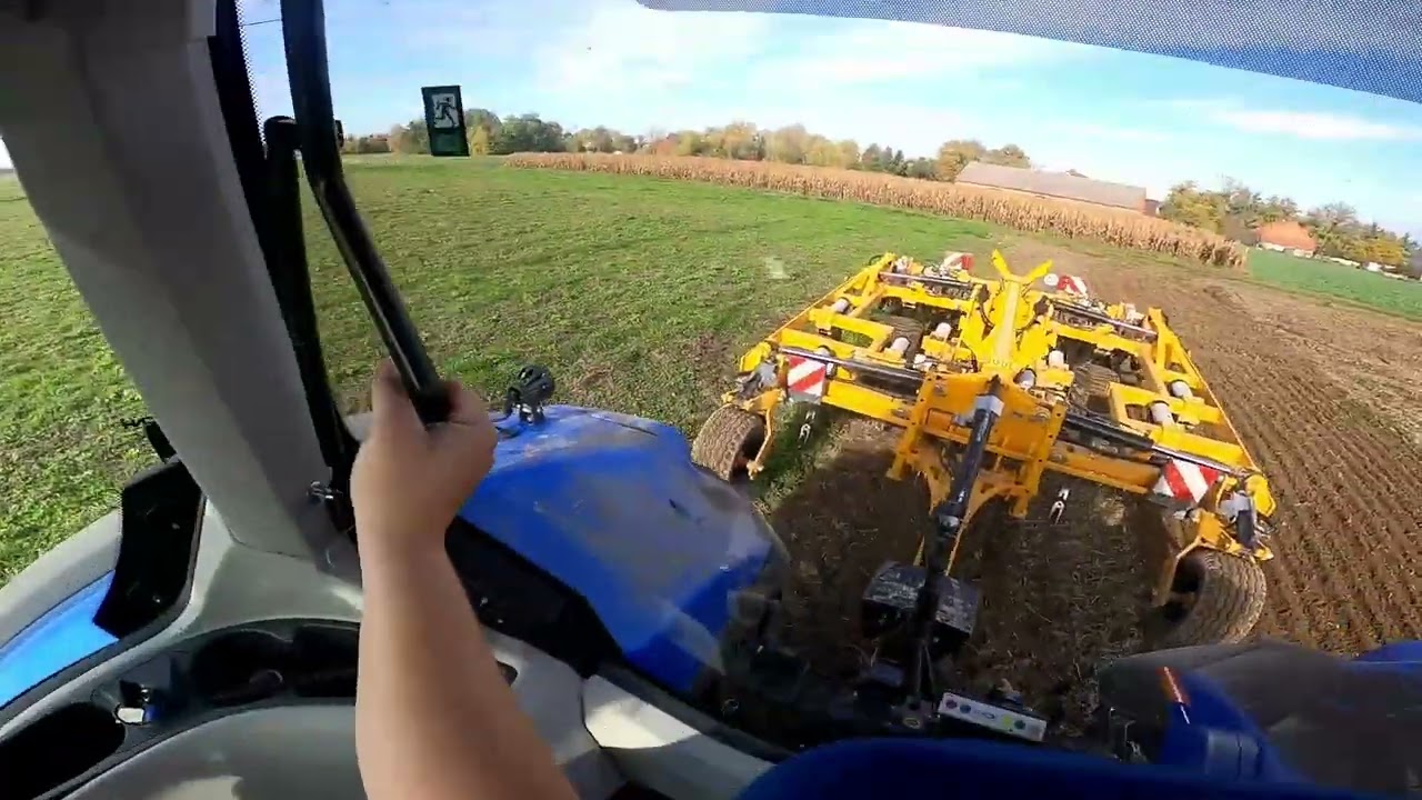Uprawa pod pszenicę 2022. New Holland HD315 PLM Agrisem Agromulch Gold