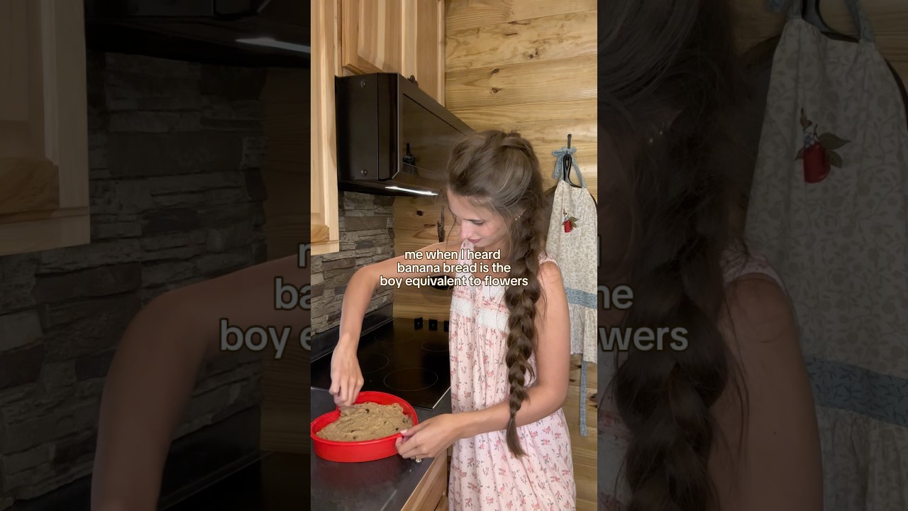 making banana bread
