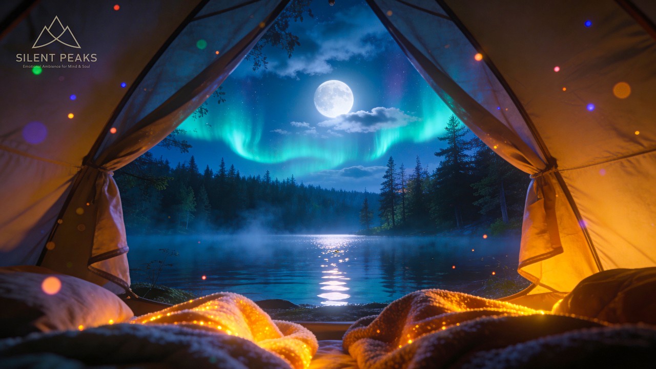 Deep Sleep 🌌 | Aurora Lake Night – 1 Hour Calm Ambient for Deep Rest