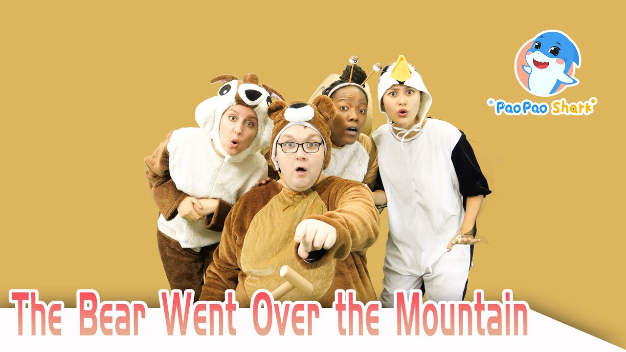 The Bear Went Over the Mountain | Paopao Shark Super Fun English Nursery Rhymes and Songs