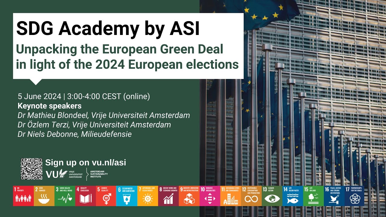 SDG Academy by ASI: Unpacking the European Green Deal in light of the 2024 European elections