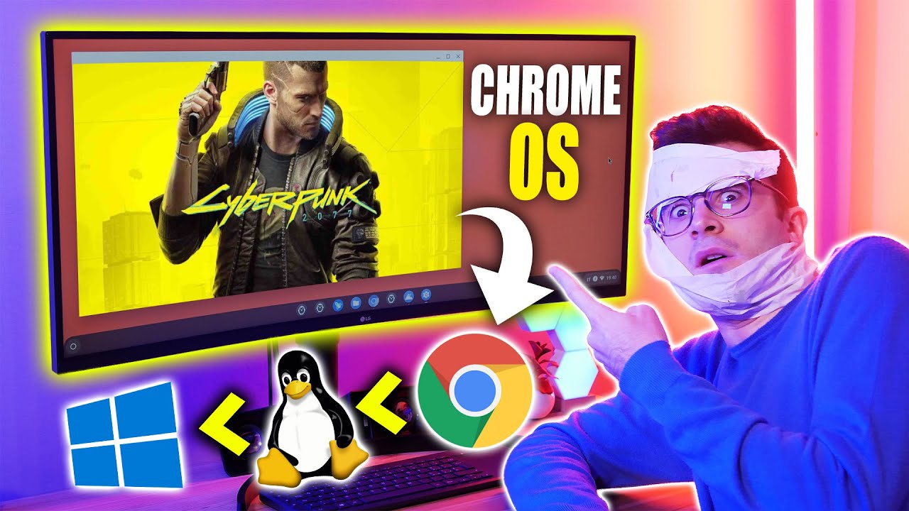 PROVIAMO A INSTALLARE CYBERPUNK su CHROME OS che EMULA LINUX che EMULA WINDOWS! *follia suprema* 🤯