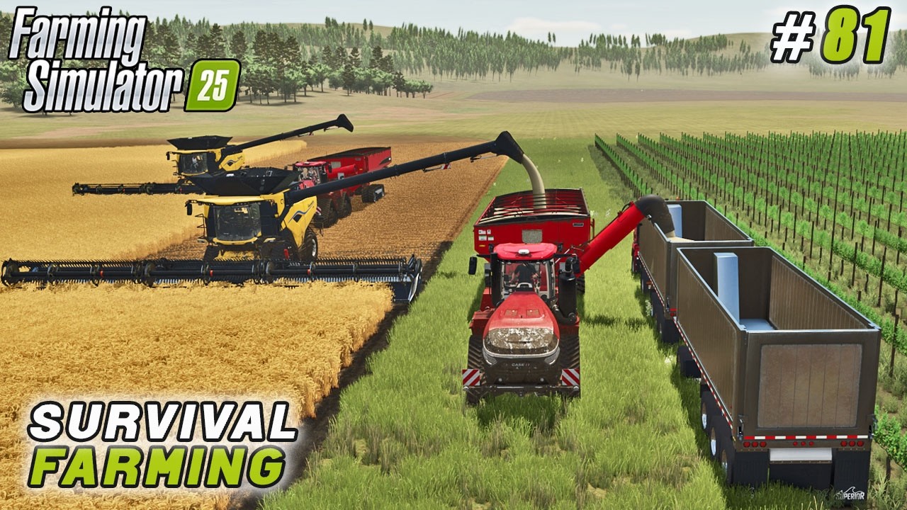 Feeding Cows, Millions in Sales and Harvesting Two Crops | FS 25 | Survival Farming | Timelapse #81
