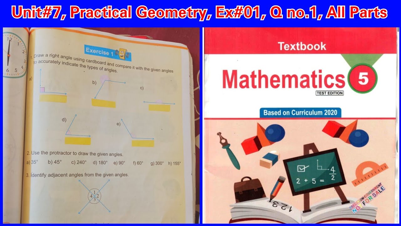 Class 5 Practical geometry | Class 5 unit 7 Ex 1 Q no 1 All parts | Maths For Genius | Kpk Maths