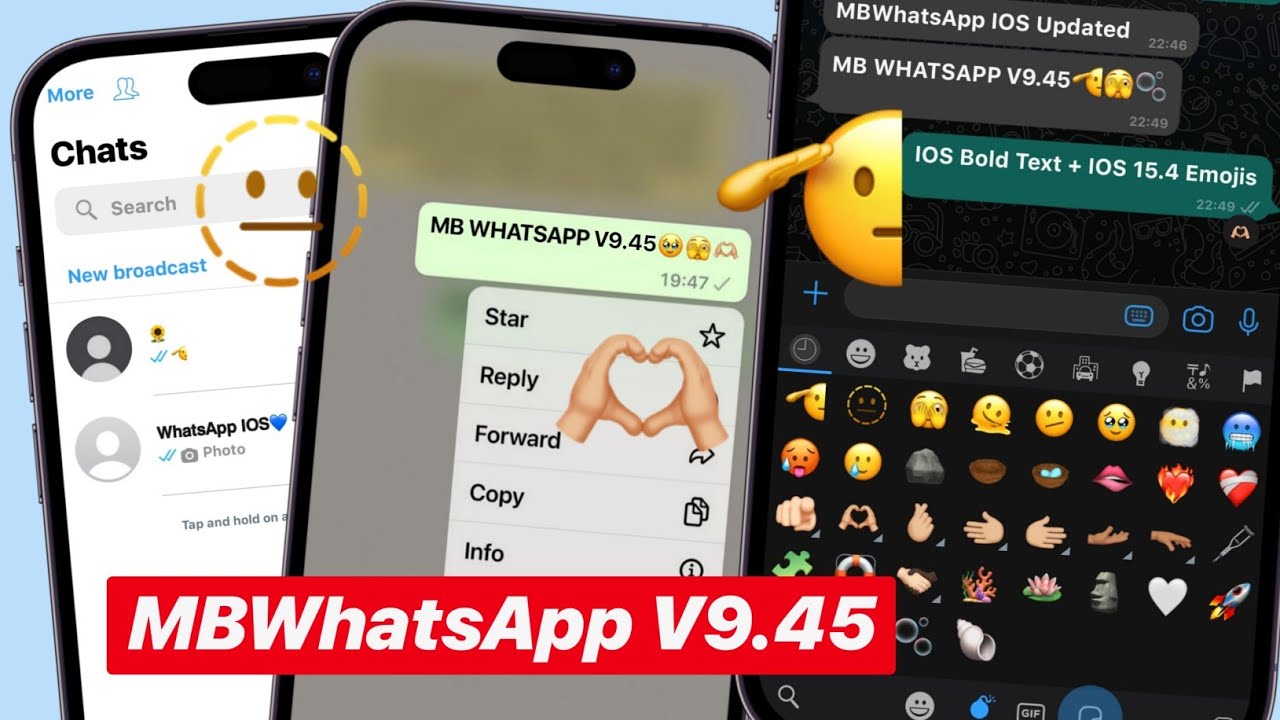 MB WHATSAPP IPHONE V9.45 IOS 15.4 EMOJIS & BOLD TEXT EDITION