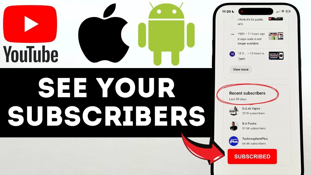 Как увидеть своих подписчиков на YouTube Mobile (2025)