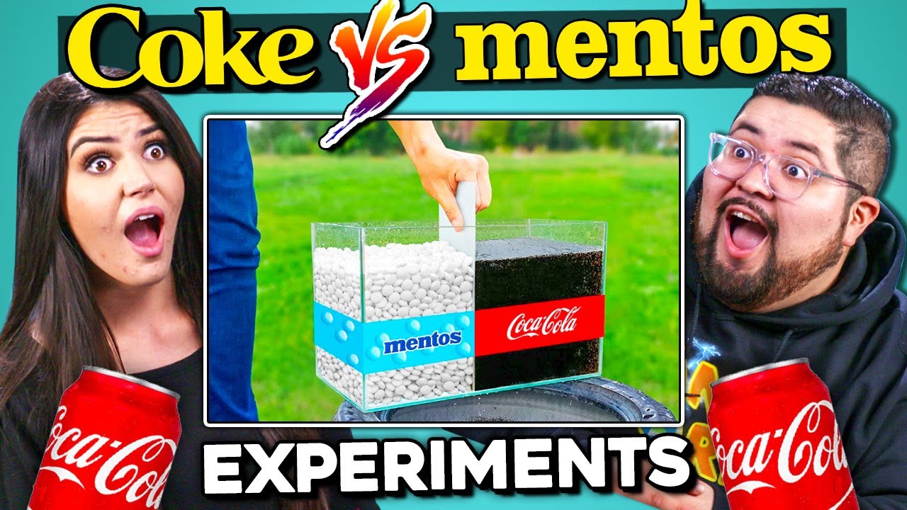 Adults React To Coca Cola and Mentos Experiments