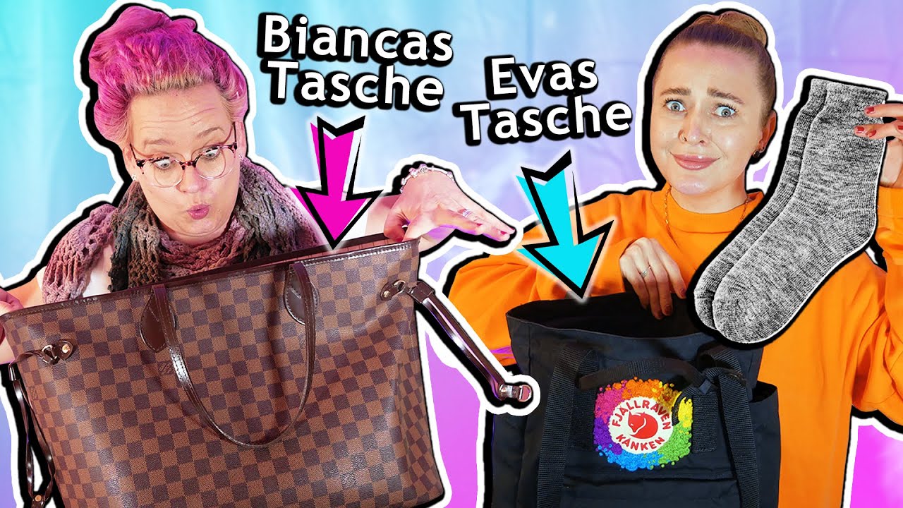 WIR TAUSCHEN UNSERE TASCHEN 😍 Whats in your Bag?