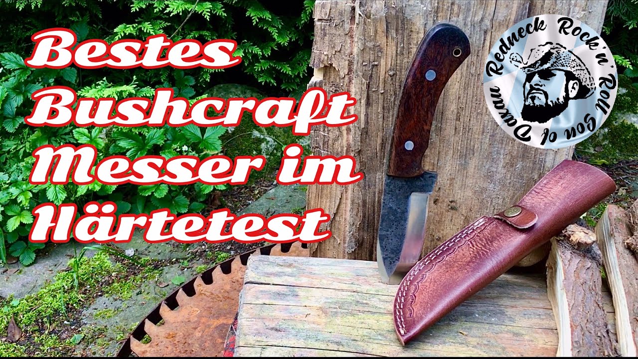 Günstiges und super robustes Outdoor Bushcraft Messer im Test, gnadenloser Messertest Batoning