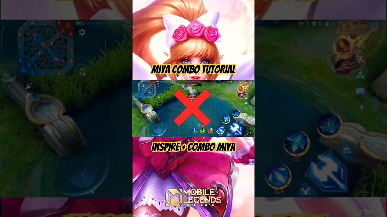 ✅MIYA INSIPRE COMBO TUTORIAL#mlbb #mobilelegends #tutorial #shorts