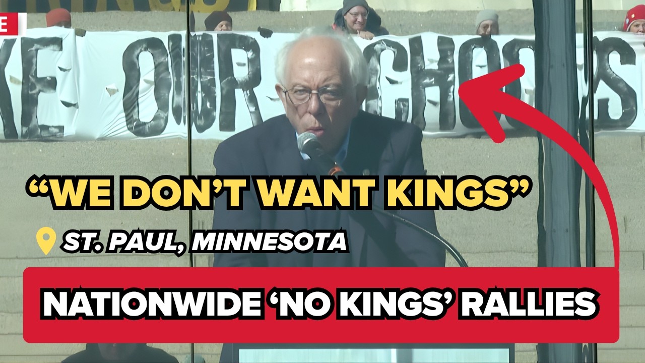 Сенатор Берни Сандерс выступает на митинге против &laquo;Королей&raquo; в Сент-Поле у ​​здания Капитолия штат...