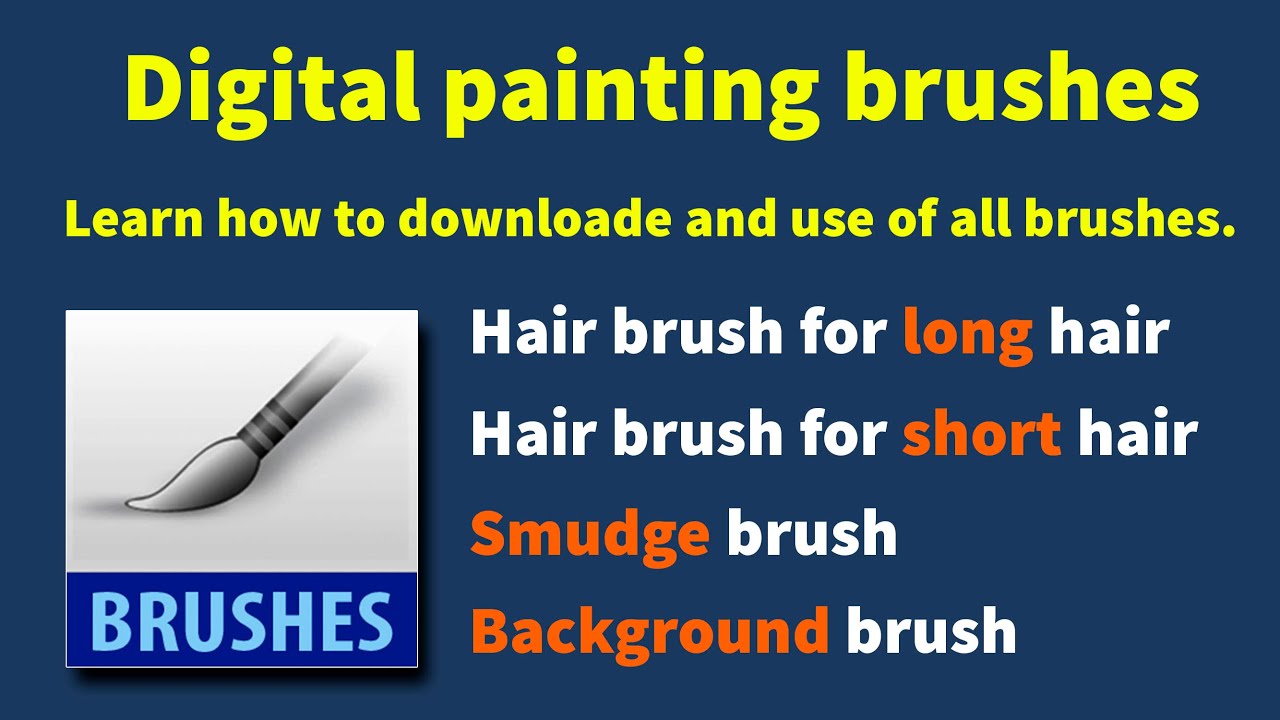 Digital painting brushes download and use