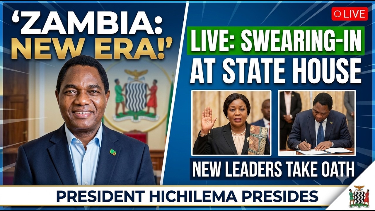 LIVE: Zambia Swearing-In Ceremony at State House | New Leaders Take Oath