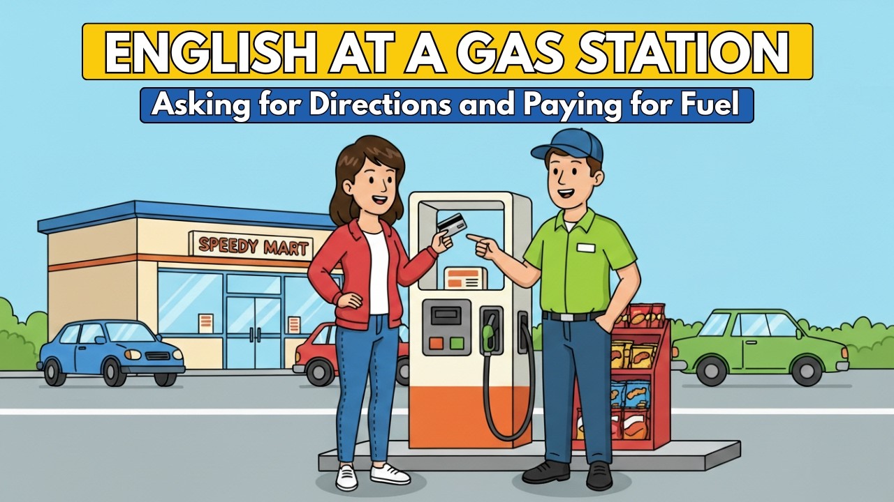 How to Speak English at a Gas Station ⛽ | Daily English Conversation Practice