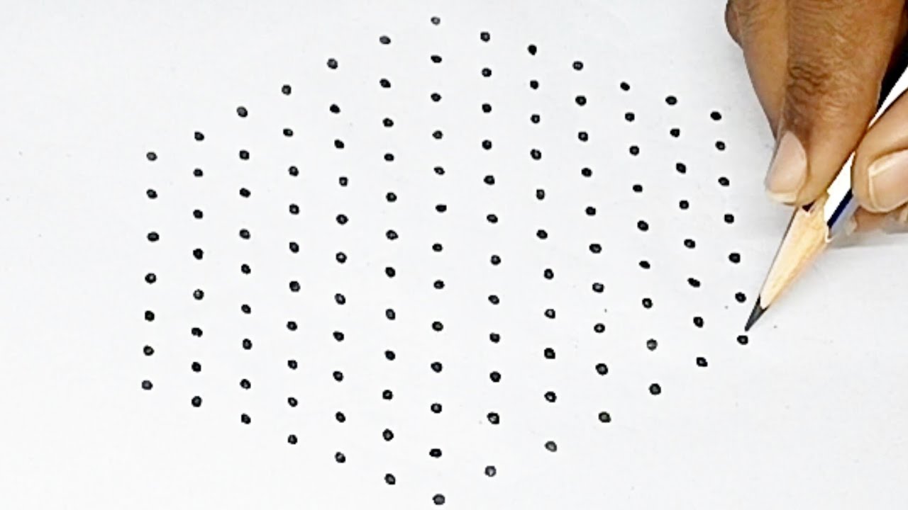 13*7 dots Simple rangoli design | simple chukkalaa mugguluuu | easy rangoli design