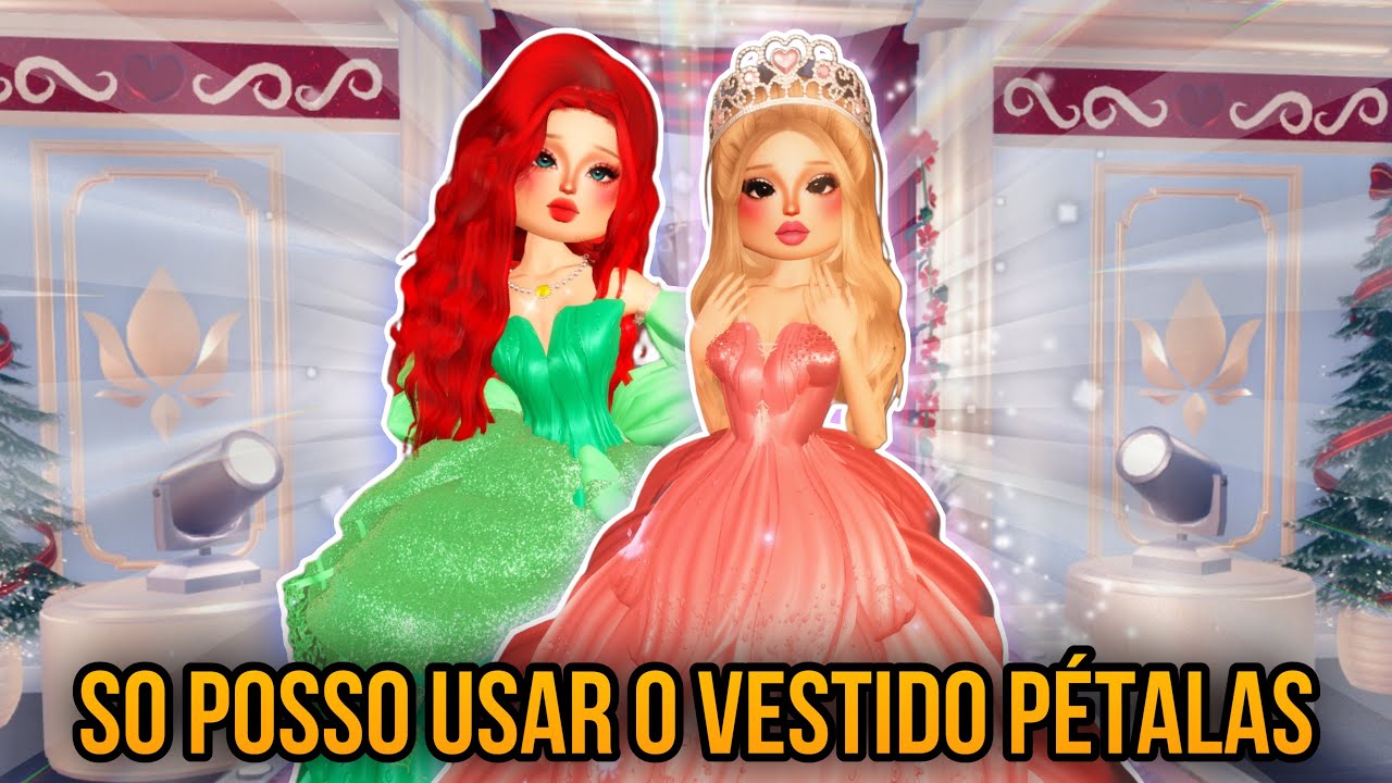 🤩SÓ POSSO USAR O VESTIDO DE PÉTALAS NO DRESS TO IMPRESS - Roblox