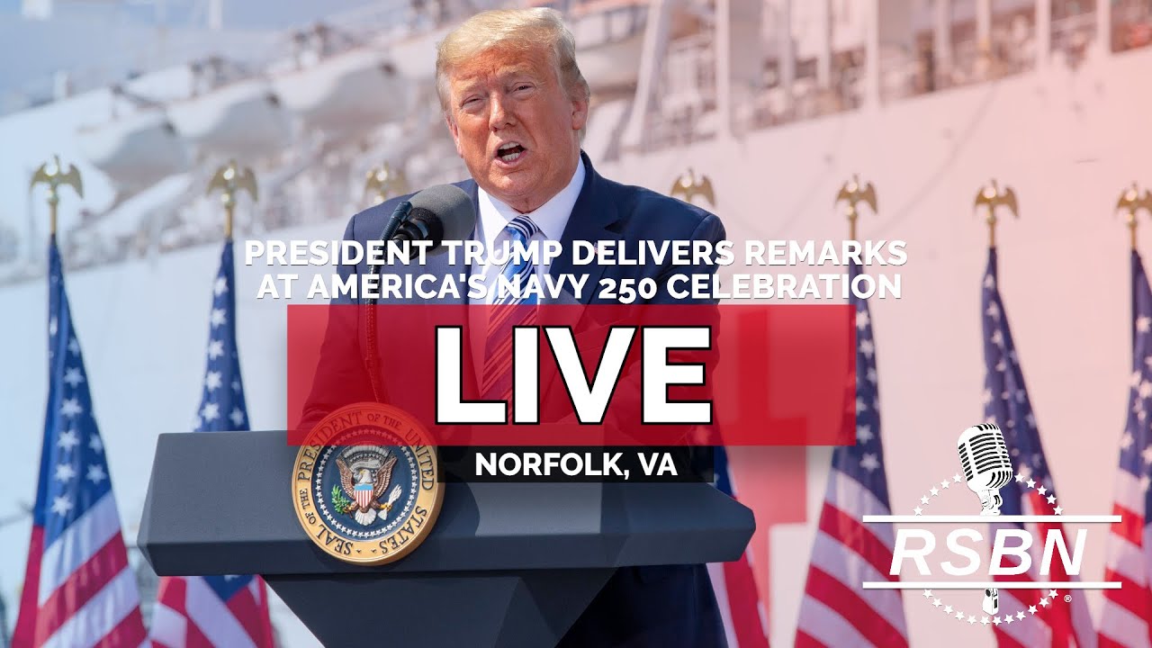LIVE REPLAY: President Trump to Deliver Remarks at America's Navy 250 in Norfolk, VA - 10/5/25