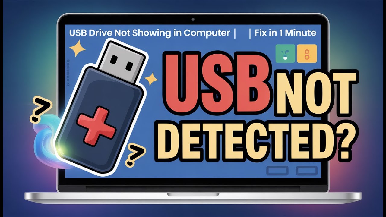 Fix USB Drive Not Showing in Computer | USB Not Detected Solution