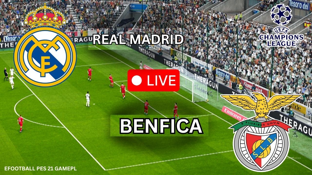 🔴 LIVE: Real Madrid vs Benfica | UEFA Champions League 2026 | eFootball PES 2021 Full Match Today