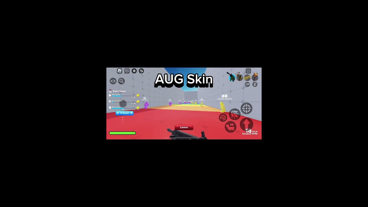 Do you reload faster using AUG Skin in roblox rivals?