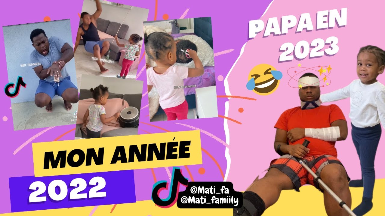 Mon année 2022 sur TIKTOK😂😱/daddy on 2023 #babymatifa #shorts #tiktok #humor #france  #usa #africa