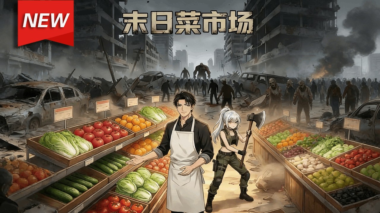 MULTISUB📢新番上线《末日菜市场》第1~60集丨张帅意外绑定“末世菜市场系统”，在丧尸横行的末世开起菜场，以新鲜蔬果兑换国宝，为幸存者提供生机。#漫剧 #破晓动漫社