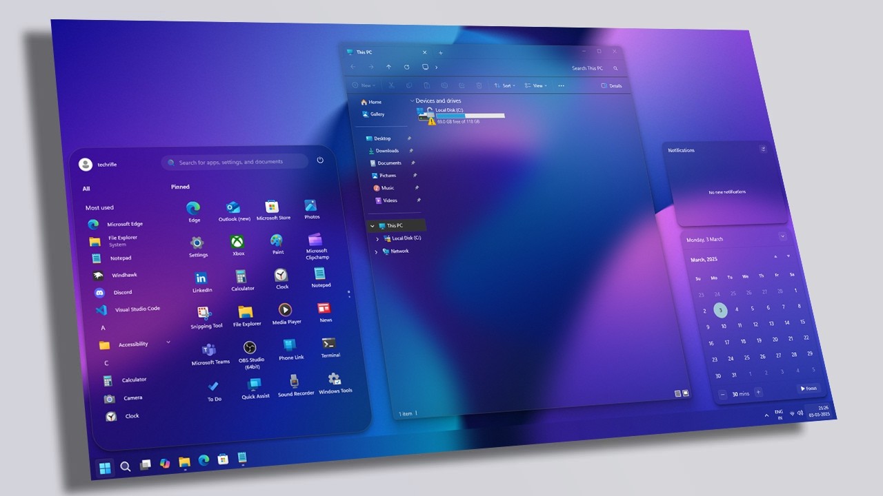 Windows 11 Full Glass Look - Ultimate Translucent Effect!