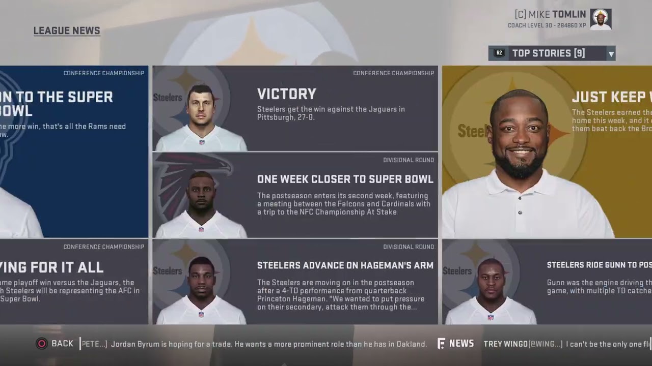 Madden 19 fantasy franchise playthrough Year 29 Week 1