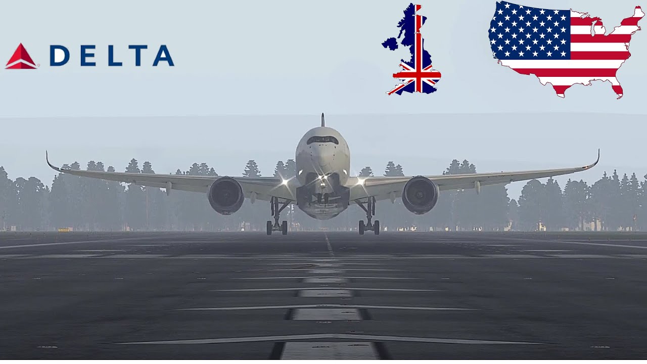 X-Plane 11 | Manchester To New-York | Delta A350 | Cinematic Timelapse [HD]