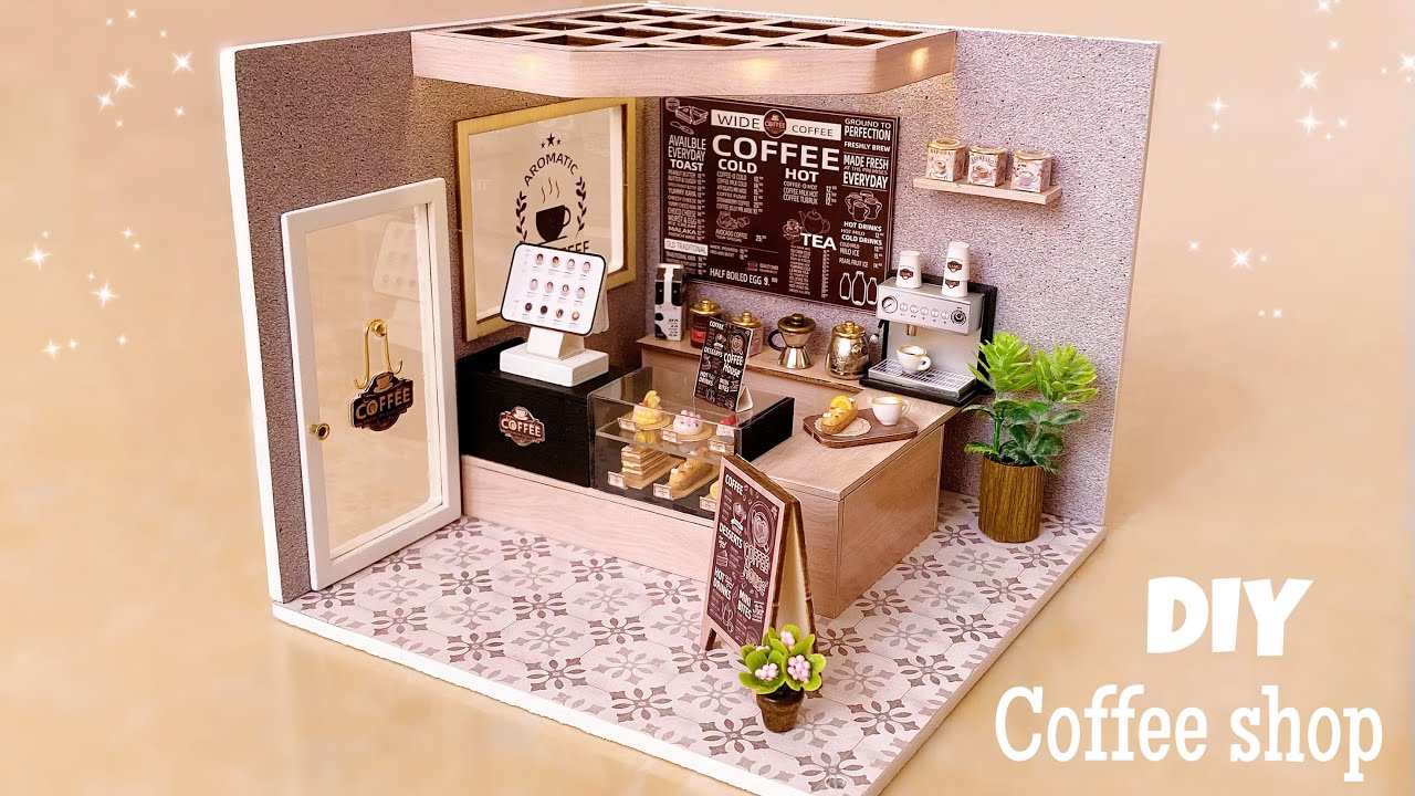 Making Lily Apartment (part 2) - DIY miniature cozy Coffee Shop