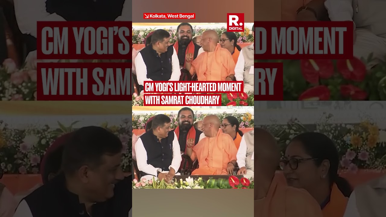 CM Yogi&rsquo;s Light-Hearted Moment With Samrat Choudhary Goes Viral