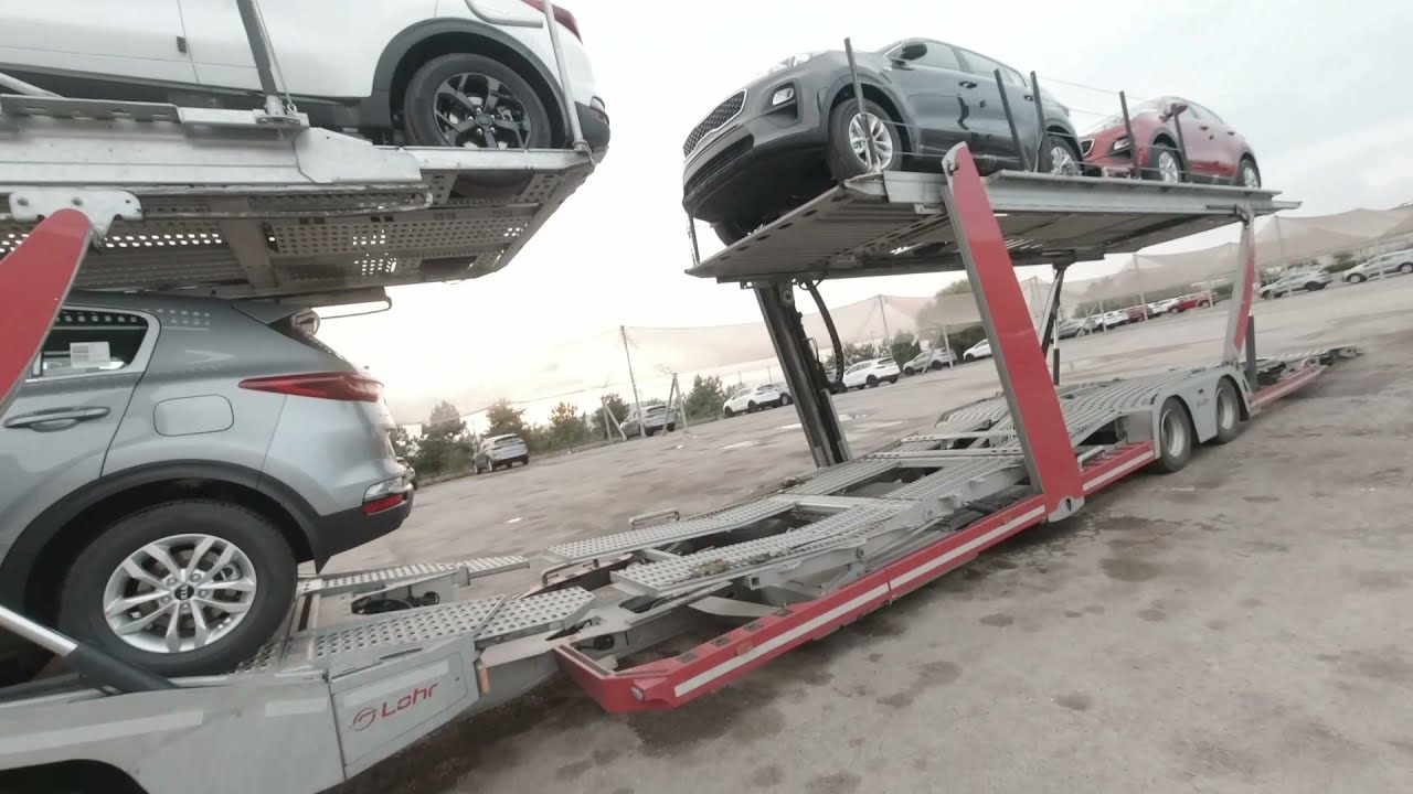 Sıfır KİA yükleme otoçeker aksiyon kafa kamerasıyla