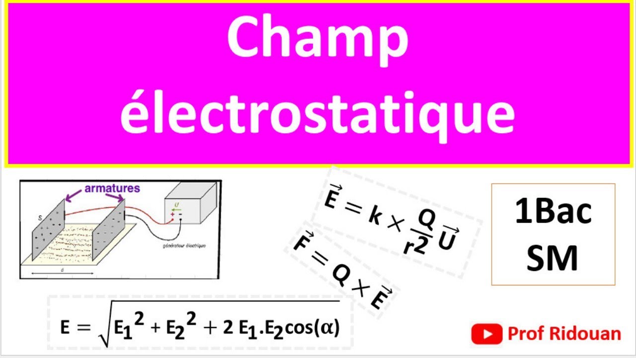 chmap electrostatique cours complet 1Bac SM