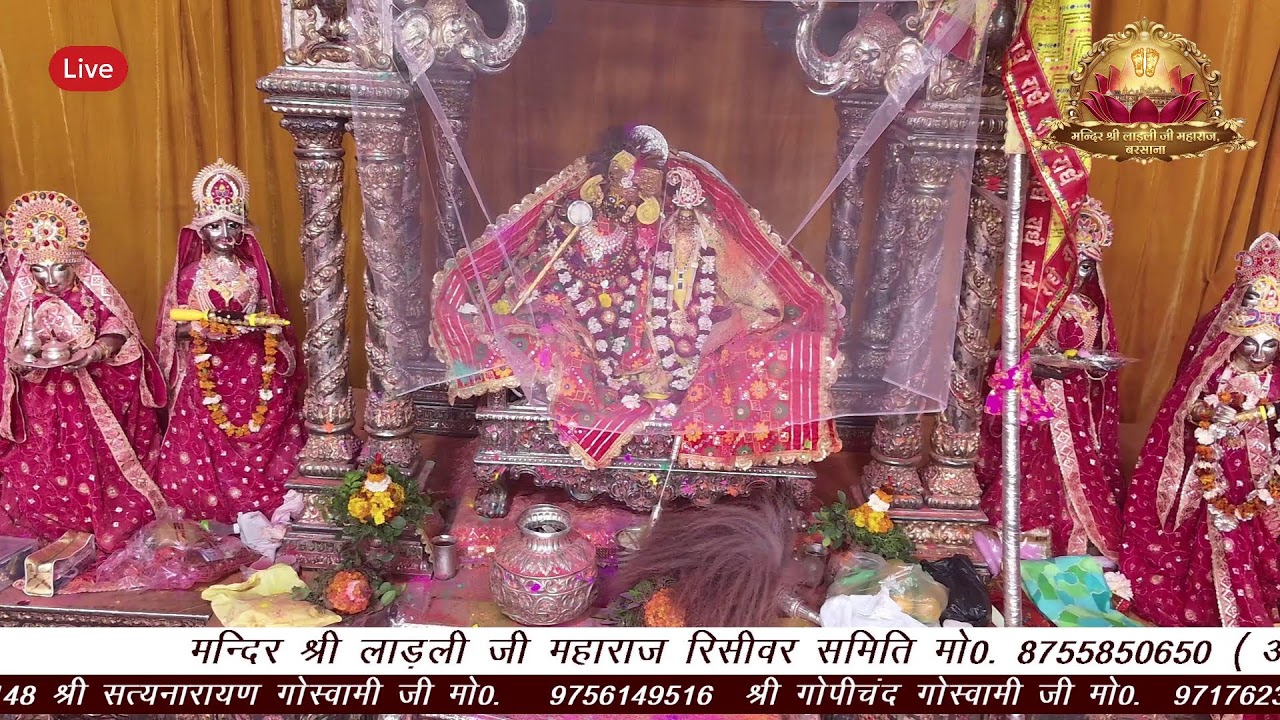 25-02-2026  LIVE  LATTH MAAR HOLI DARSHAN SHRI RADHA RANI MANDIR BARSANA
