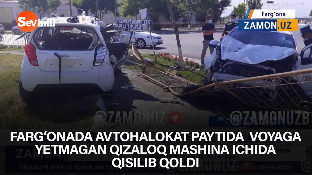 Farg‘onada avtohalokat paytida  voyaga yetmagan qizaloq mashina ichida qisilib qoldi