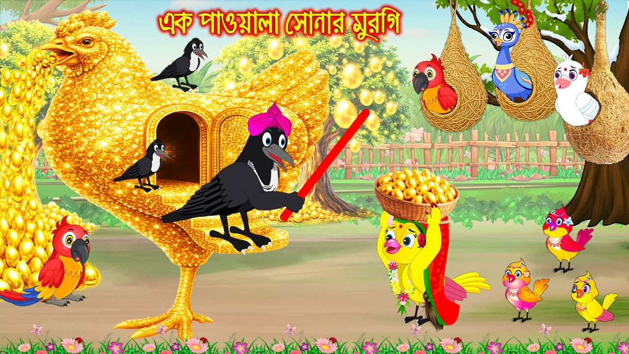 এক পা ওয়ালা সোনার মুরগি | Ek Pa Wala Sonar Murgi | Bangla Cartoon | Rupkothar golpo | Tuni Pakhi