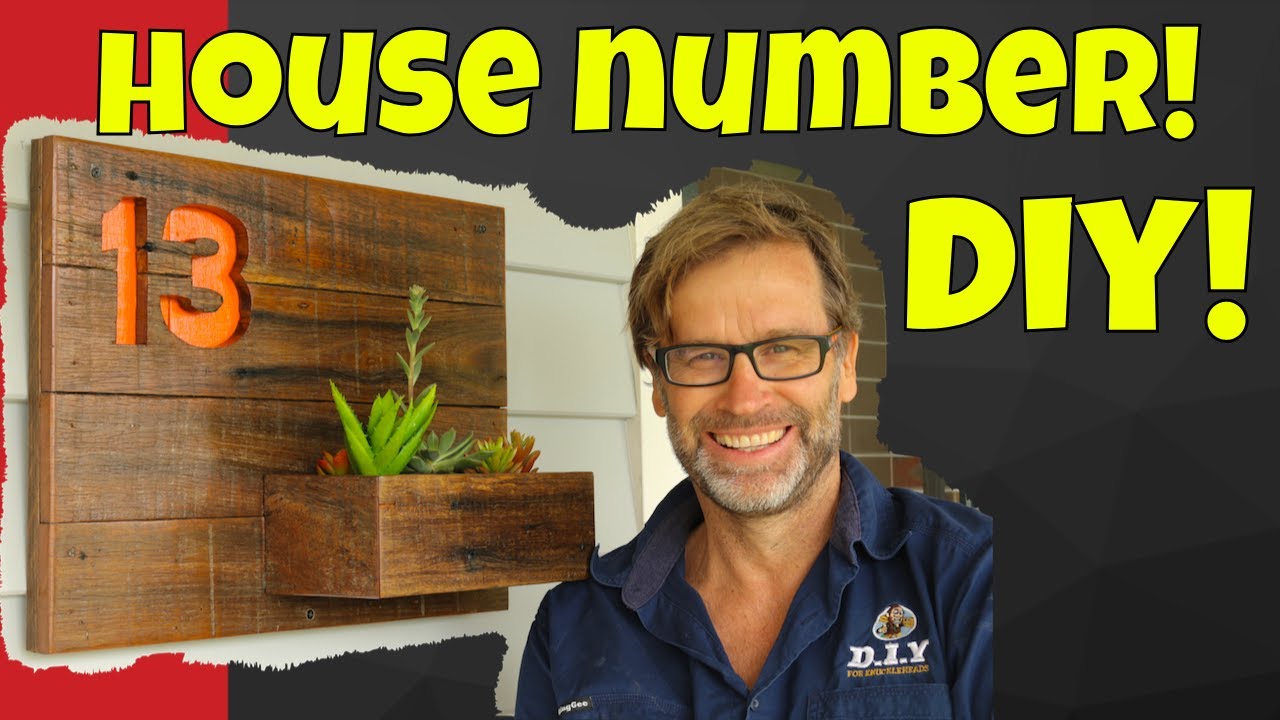 House Number Sign. Awesome Scrap Wood Project!