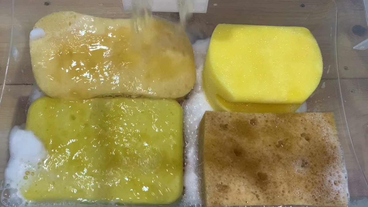 Astonish and car sponges ASMR SPONGE SQUEEZES
