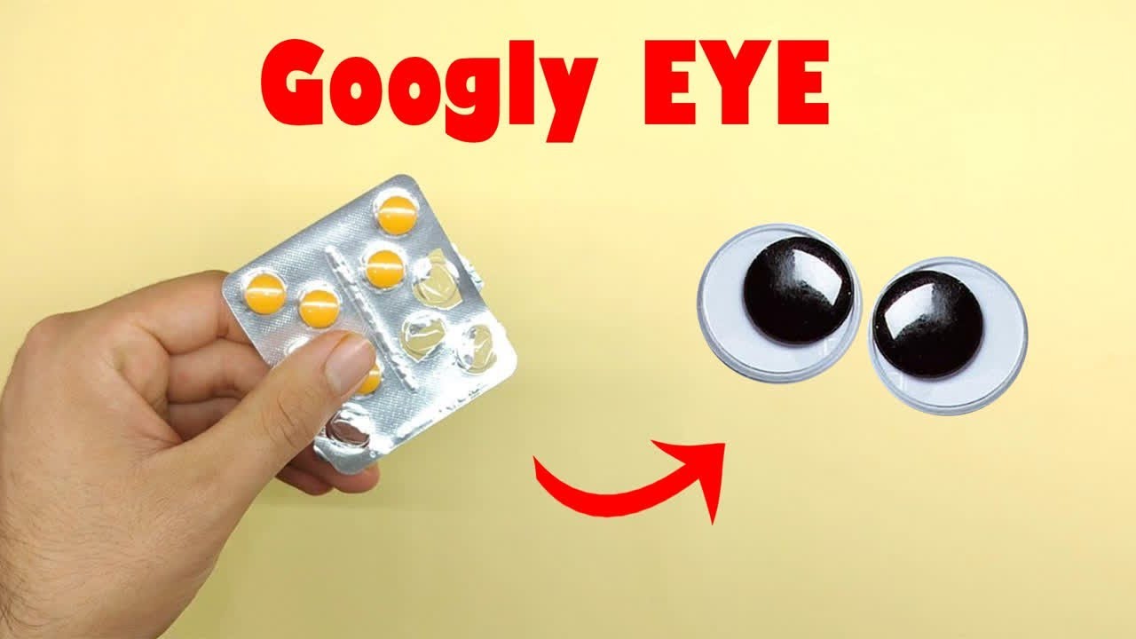 DIY Googly Eyes from Pill Blister Packs | Easy Recycle Craft
