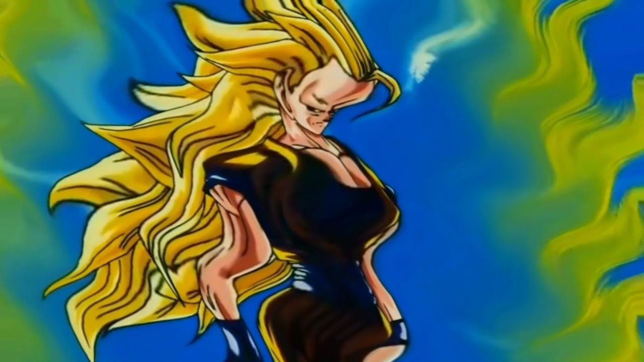 Goku bil&iacute;ngue bugando a matrix se tranformando em SSJ3
