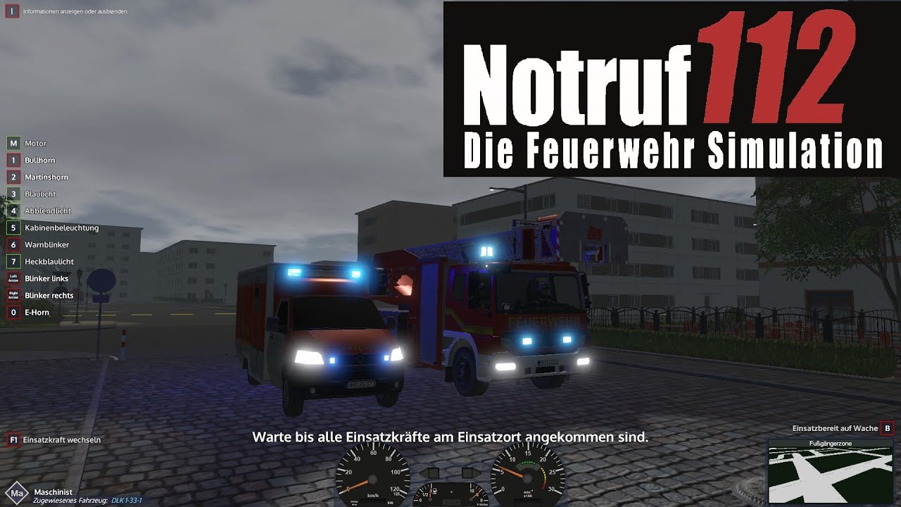 Notruf 112 Feuerwehr Einsatz: Training Verkehrsunfall + Löschwasserbereitstellung (Deutsch/German)