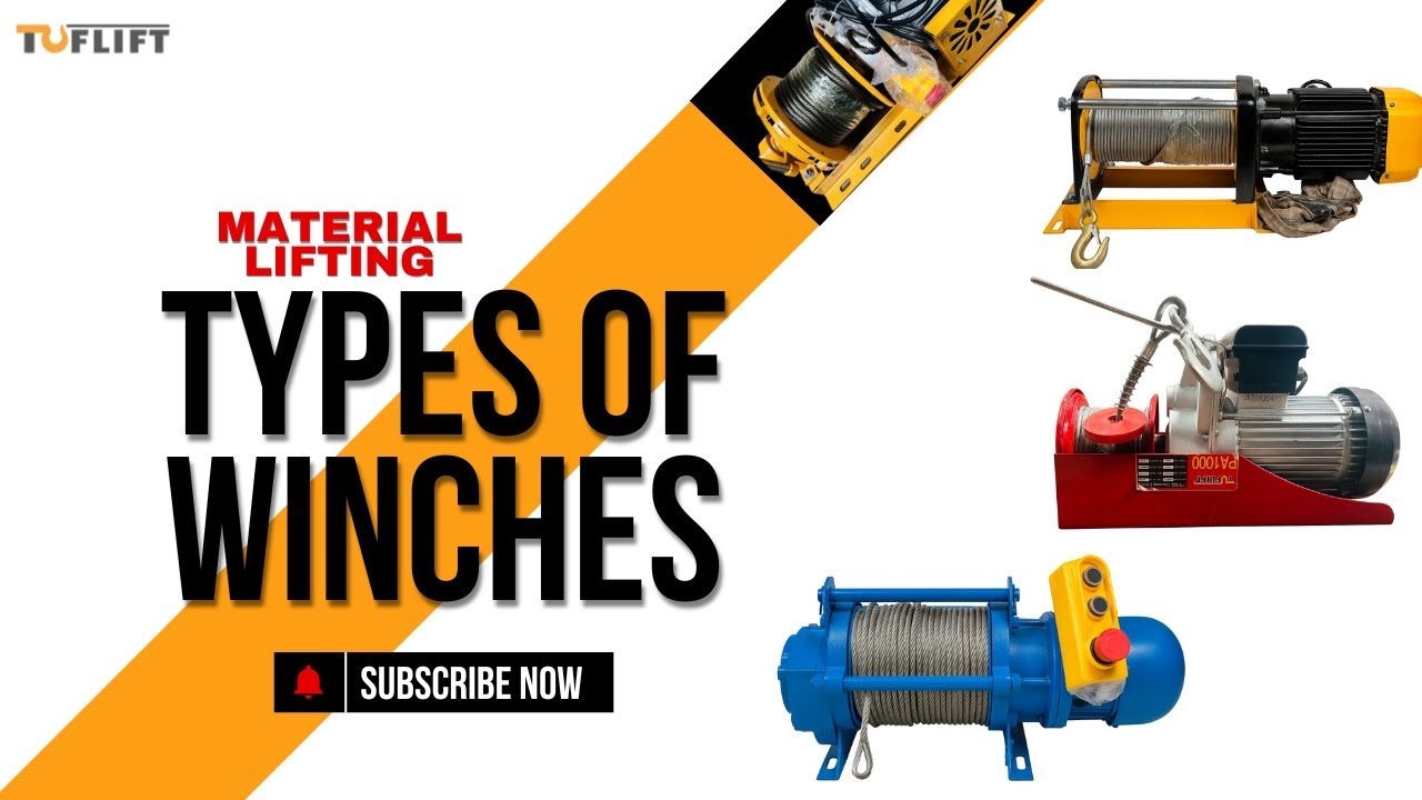 Types of winches for material lifting in factory, warehouse and construction#liftingtools#winchess 