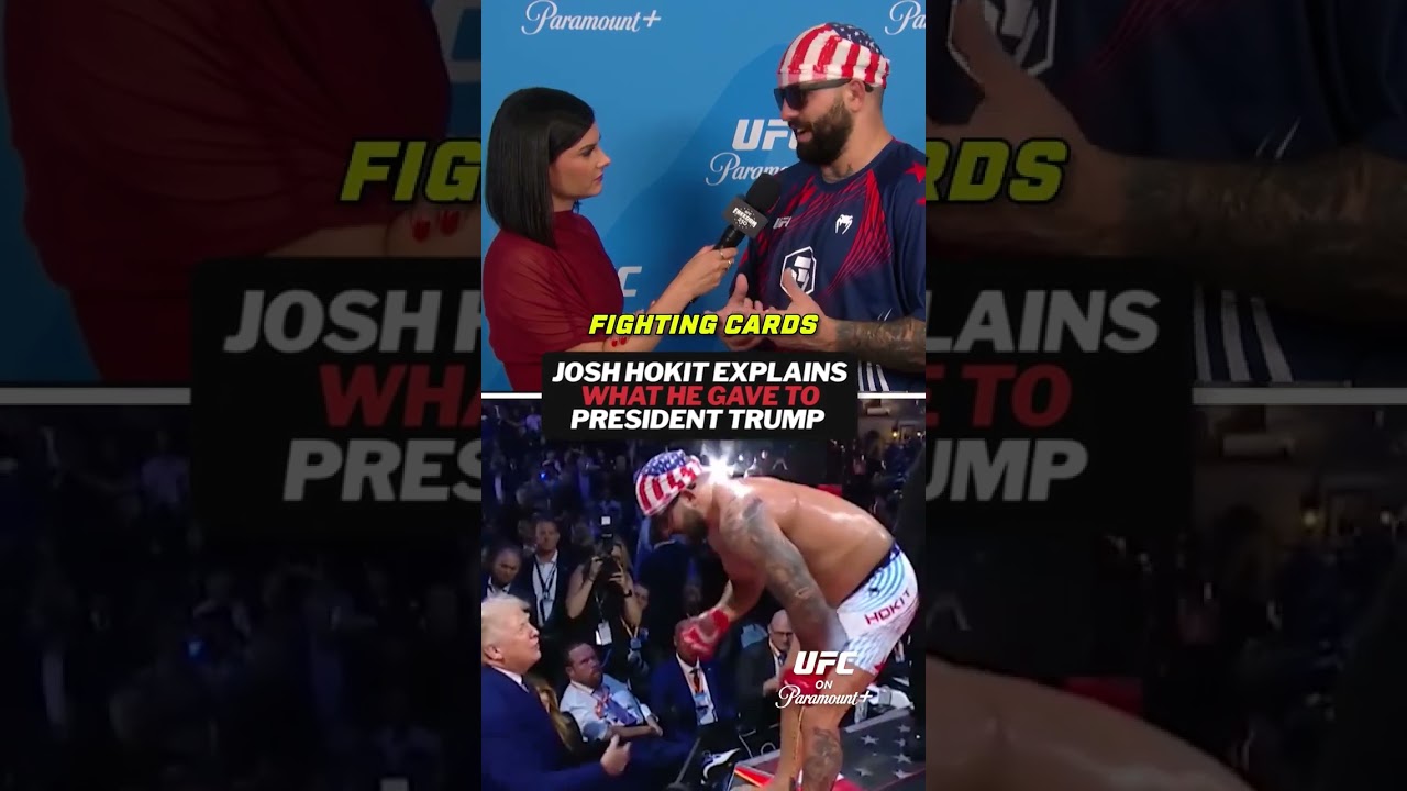 Josh Hokit had a gift for President Trump #UFCWhiteHouse #UFC #MMA #JoshHokit