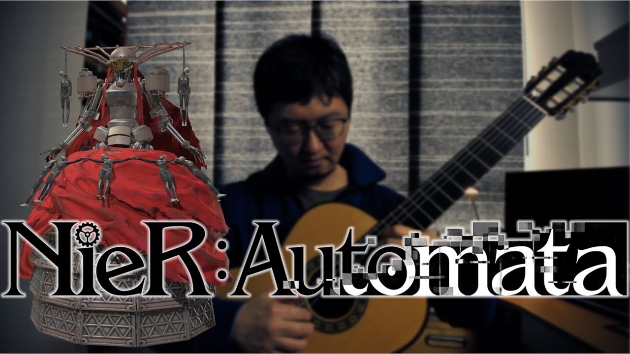 NIER: AUTOMATA - A Beautiful Song Classical Guitar Solo w/ Tabs